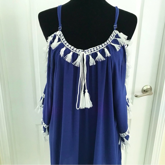 ✴️Boho Beach CoverUP/Mini Dress, SzL, NWT - Picture 4 of 6